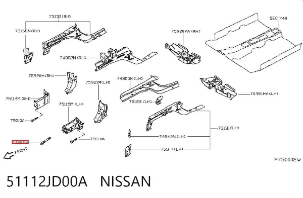 Gancho de reboque 51112JD00A Nissan/Infiniti
