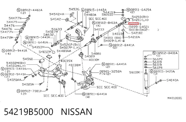  54219B5000 Nissan/Infiniti