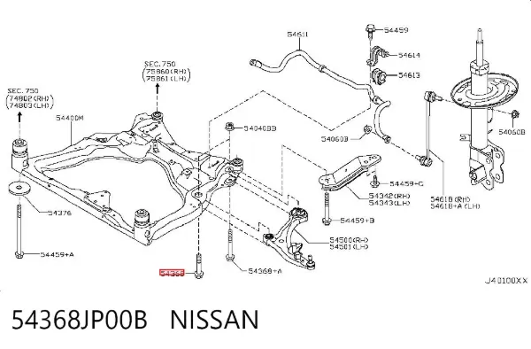  54368JP00B Nissan/Infiniti