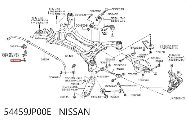  54459JP00E Nissan/Infiniti