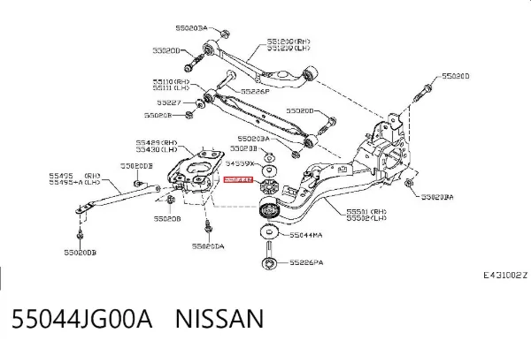 Coxim (suporte) direito de motor 55044JG00A Nissan/Infiniti