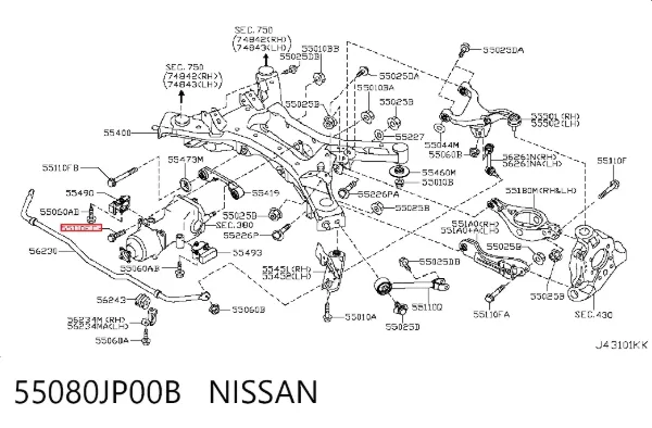  55080JP00B Nissan/Infiniti