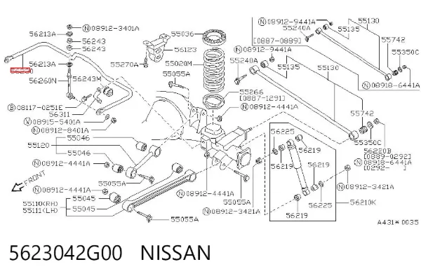 Estabilizador traseiro Nissan Terrano I