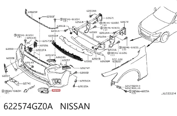  622574GZ0A Nissan/Infiniti