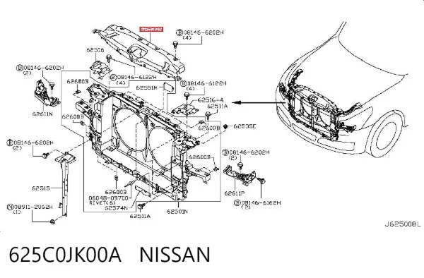  625C0JK00A Nissan/Infiniti