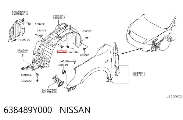  638489Y000 Nissan/Infiniti