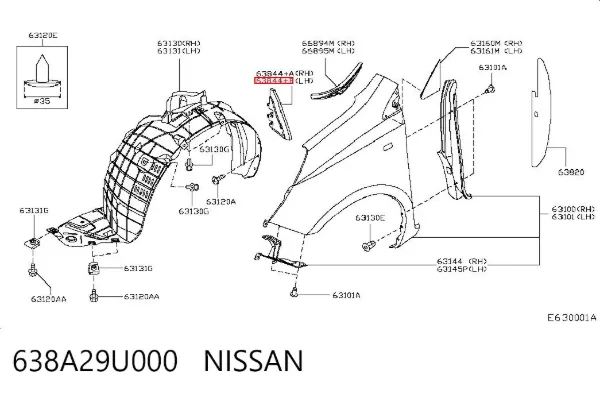  638A29U000 Nissan/Infiniti