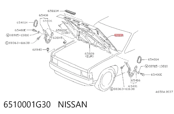 Capota 6510001G30 Nissan/Infiniti