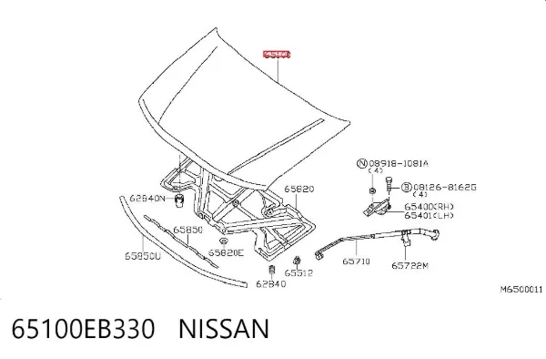 Capota 65100EB330 Nissan/Infiniti