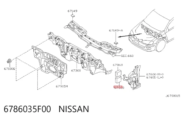  6786035F00 Nissan/Infiniti
