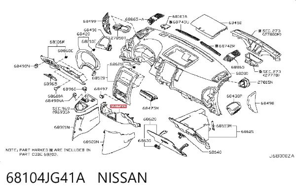 68104JG41A Nissan/Infiniti