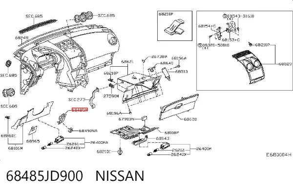  68485JD900 Nissan/Infiniti