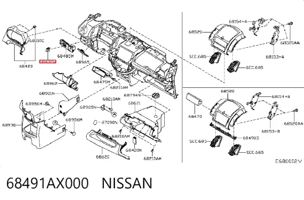  68491AX000 Nissan/Infiniti