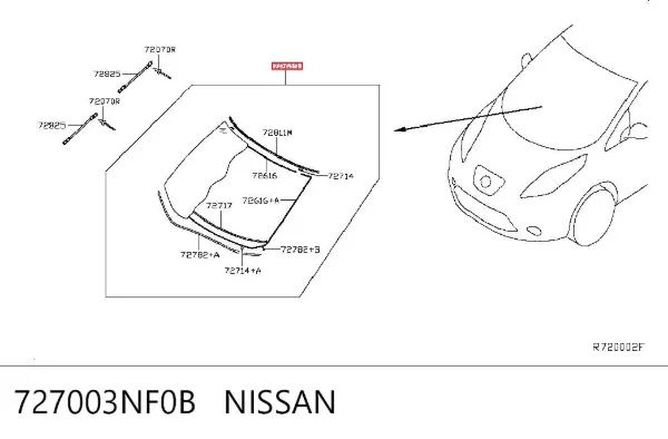 Pára-brisas 727003NF0B Nissan/Infiniti