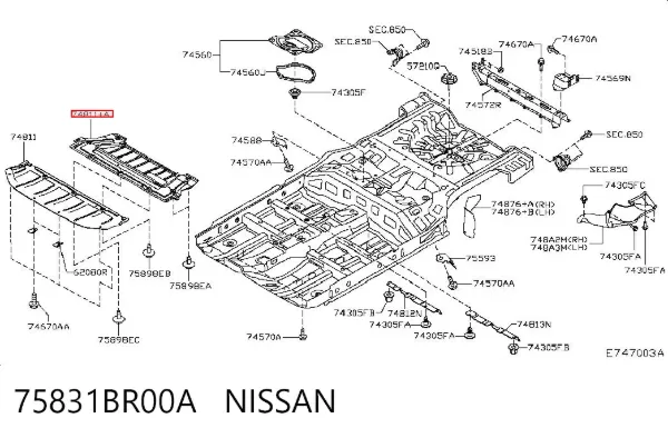  75831BR00A Nissan/Infiniti