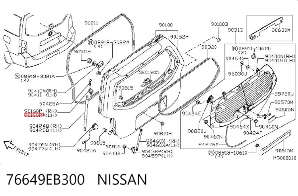 76649EB300 Nissan/Infiniti
