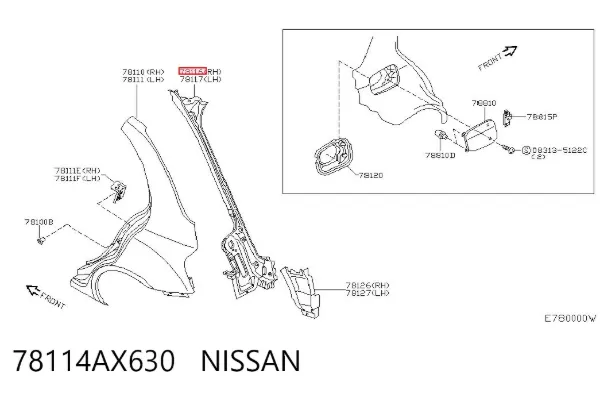  78114AX630 Nissan/Infiniti