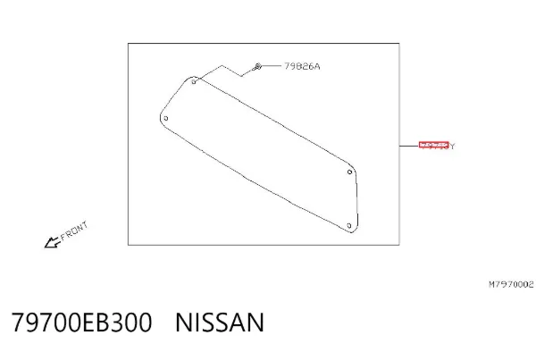 Vidro traseiro 79700EB300 Nissan/Infiniti