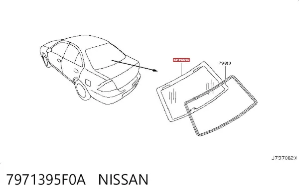 Vidro traseiro Nissan Almera CLASSIC