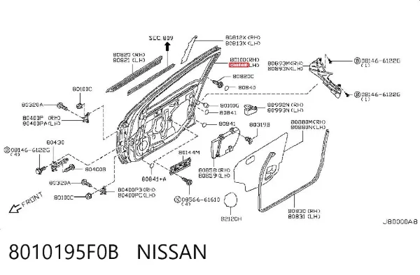 Porta dianteira esquerda Nissan Almera CLASSIC