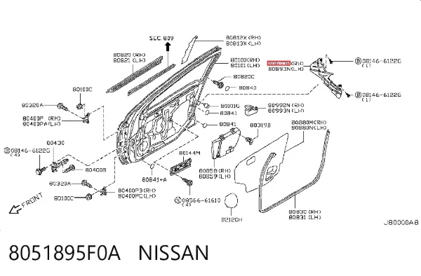  8051895F0A Nissan/Infiniti