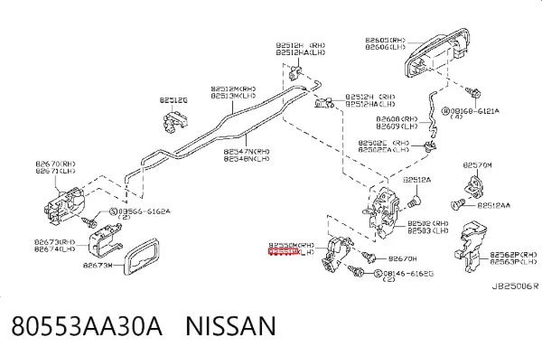 Motor acionador de abertura/fechamento da porta traseira esquerda 80553AA30A Nissan/Infiniti