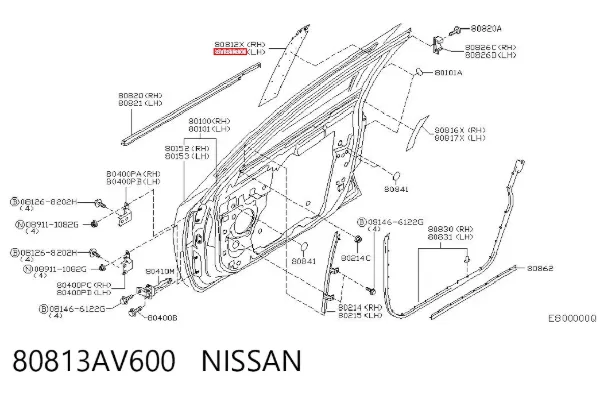 80813AV600 Nissan/Infiniti