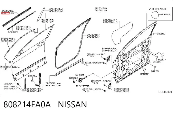  808214EA0A Nissan/Infiniti