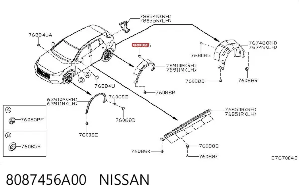  8087456A00 Nissan/Infiniti