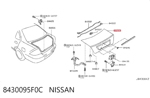 Tampa de porta-malas Nissan Almera CLASSIC