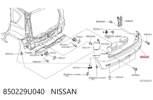 Pára-choque traseiro Nissan Note E11