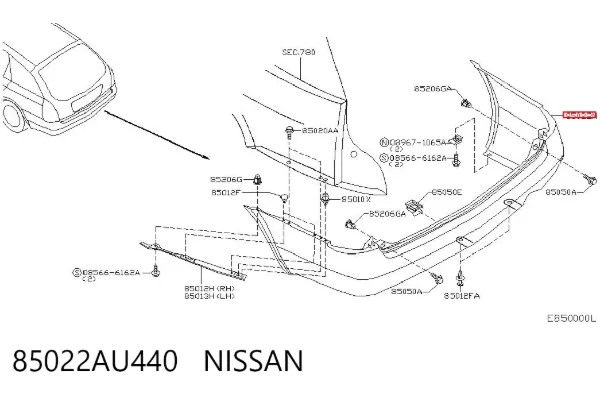 Pára-choque traseiro Nissan Primera WP12