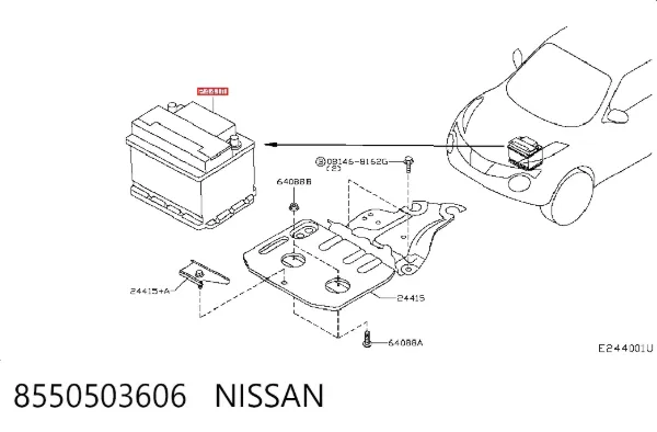 Bateria recarregável (PILHA) 8550503606 Nissan/Infiniti