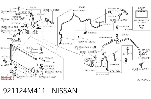 921124M411 Nissan/Infiniti
