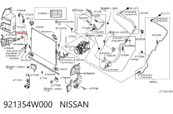  921354W000 Nissan/Infiniti