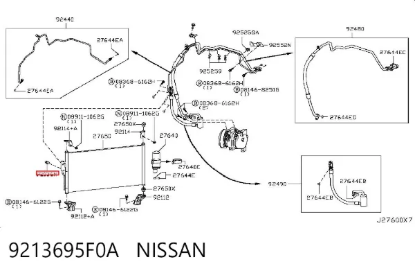 Sensor de pressão absoluta de aparelho de ar condicionado Nissan Almera CLASSIC