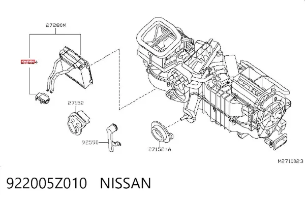 Válvula TRV de aparelho de ar condicionado 922005Z010 Nissan/Infiniti