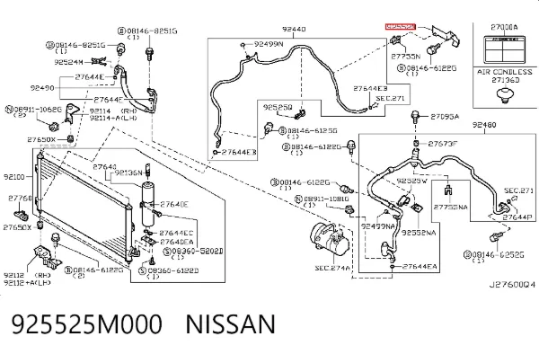  925525M000 Nissan/Infiniti