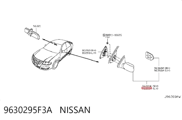 Espelho de retrovisão esquerdo Nissan Almera CLASSIC