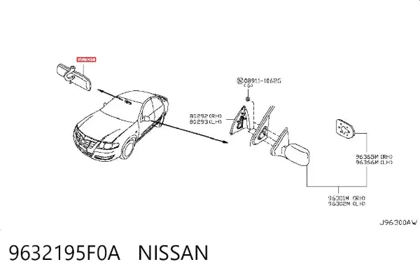 Espelho de salão interno Nissan Almera CLASSIC