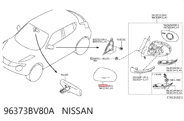  96373BV80A Nissan/Infiniti