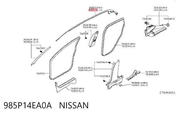  985P14EA0A Nissan/Infiniti