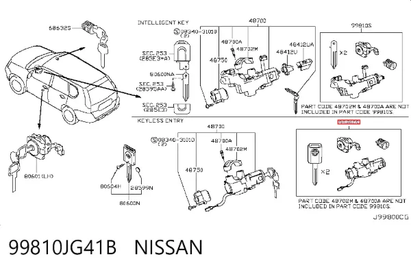  99810JG41B Nissan/Infiniti