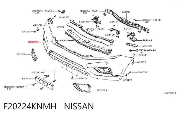 Pára-choque dianteiro F20224KNMH Nissan/Infiniti
