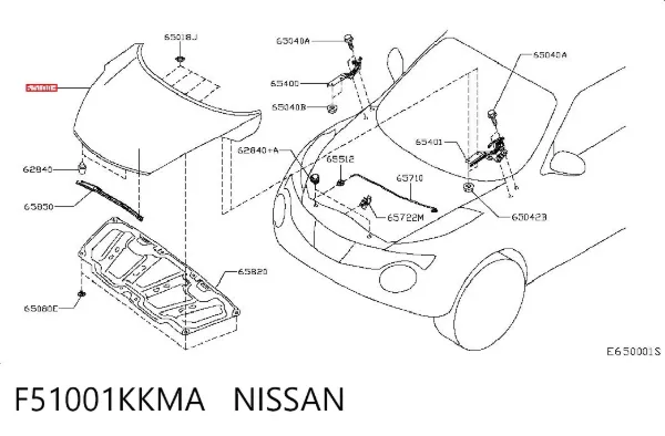 Capota F51001KKMA Nissan/Infiniti