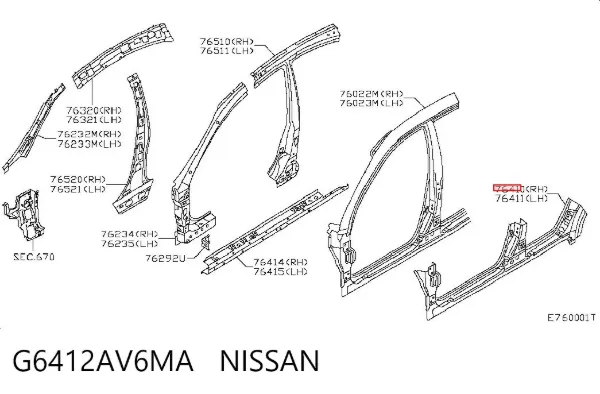 Acesso externo direito Nissan Primera P12