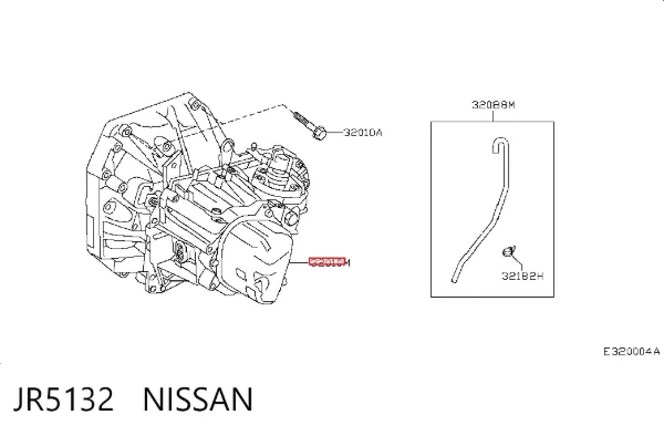 Caixa de Mudança montada (caixa mecânica de velocidades) JR5132 Nissan/Infiniti