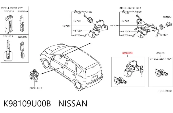 K98109U00B Nissan/Infiniti