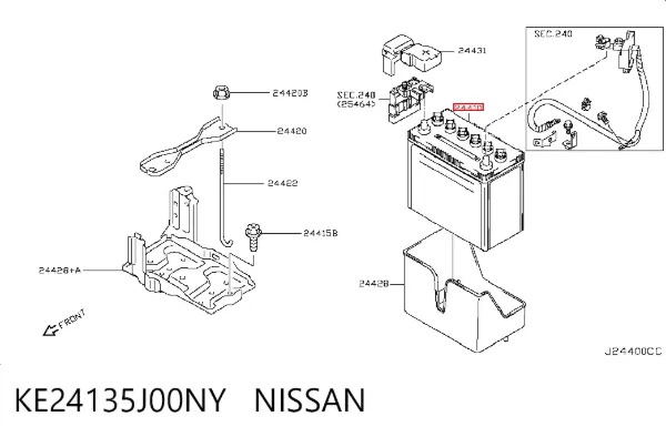 Bateria recarregável (PILHA) KE24135J00NY Nissan/Infiniti