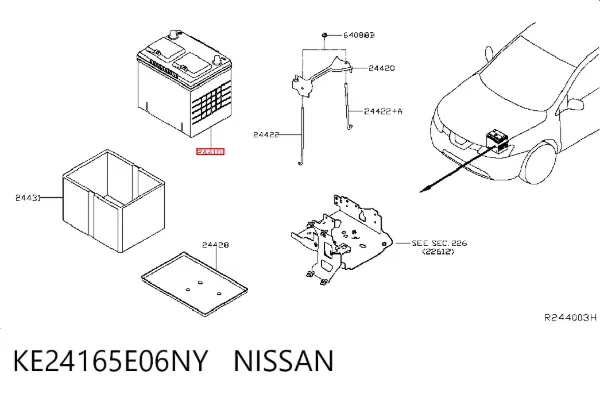Bateria recarregável (PILHA) KE24165E06NY Nissan/Infiniti